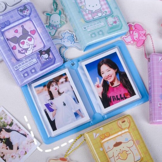 SANRIO Album Ảnh 3 Inch Với 40 Tấm Thẻ Bằng PVC Mini In Họa Tiết Hoạt Hình Dễ Thương