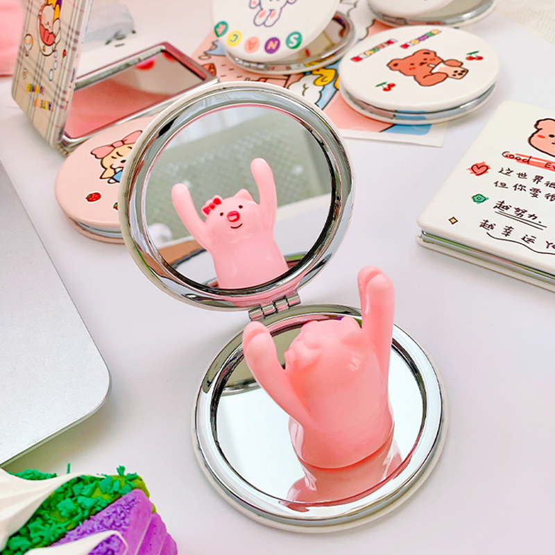 Gương Trang Điểm Mini Hình Hoạt Hình Đáng Yêu Phong Cách Nhật Bản