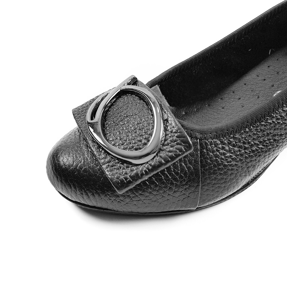 Giày Cao Gót Nữ Đế xuồng 5cm Da Thật Siêu Mềm 5P02D