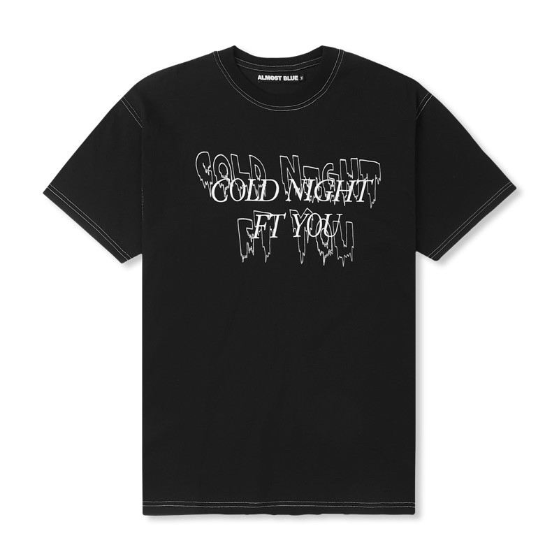 Áo Thun Đen Unisex COLD NIGHT FT YOU 100% Cotton