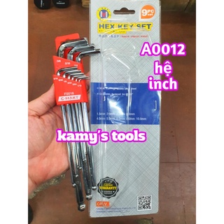 Bộ lục giác dài hệ inch c-mart 9 cây f0016