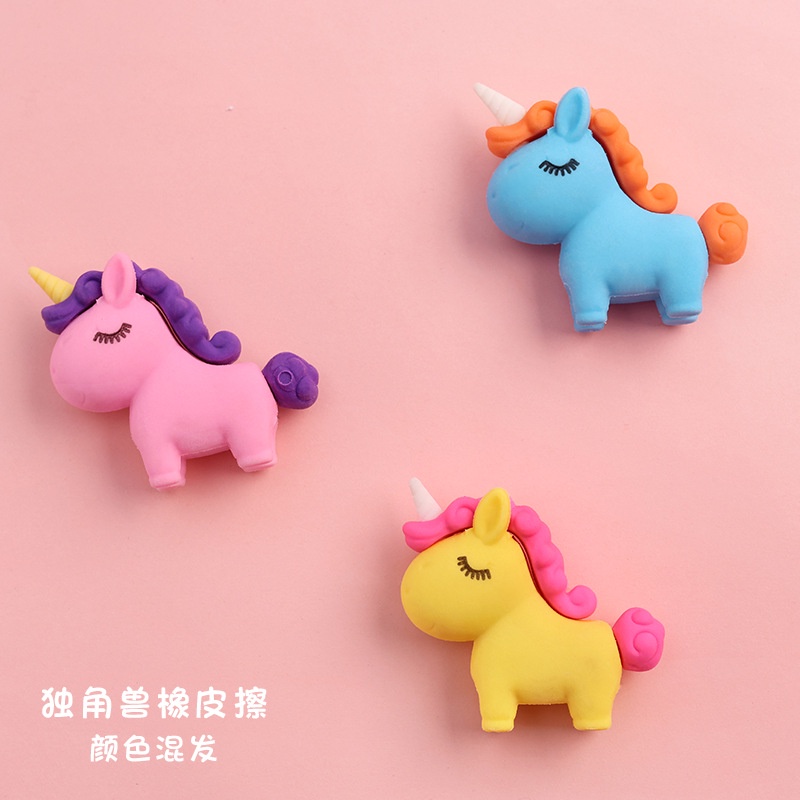 Gôm Tẩy Hình Kỳ Lân Dễ Thương Màu Ngẫu Nhiên Có Thể Tháo Rời