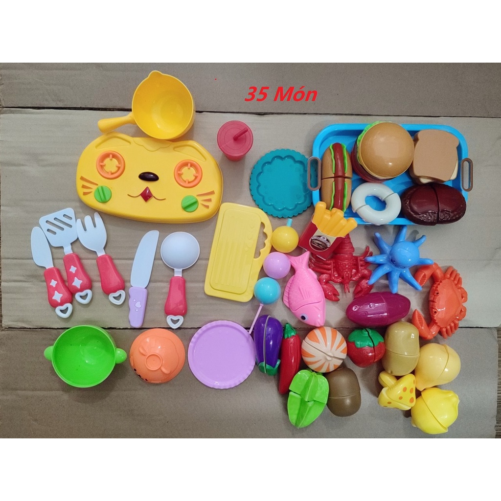 Đồ Chơi nhà bếp nấu ăn thông minh Cắt Tách Trái Cây Rau Củ Quả đầy đủ chi tiết  * Ưu điểm nổi bật:  - Đồ chơi mô phỏng 3