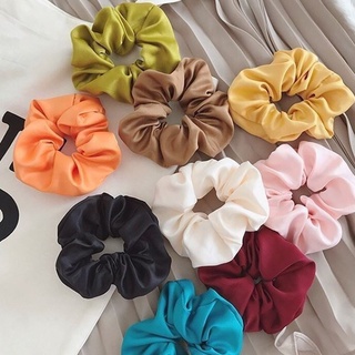 Dây buộc tóc scrunchies phi bóng nhiều màu