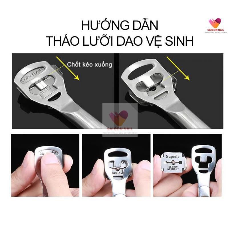 Dao cạo gót chân inox