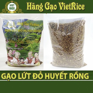 Gạo Lứt Đỏ Huyết Rồng VietRice, xuất xứ Tiền Giang, cho người ăn kiêng, loại 1 kg