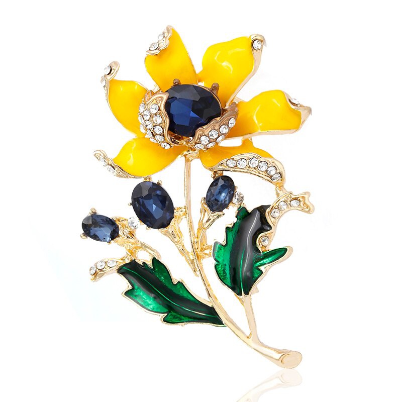 Ghim Cài Áo Hình Hoa Đính Đá Thời Trang