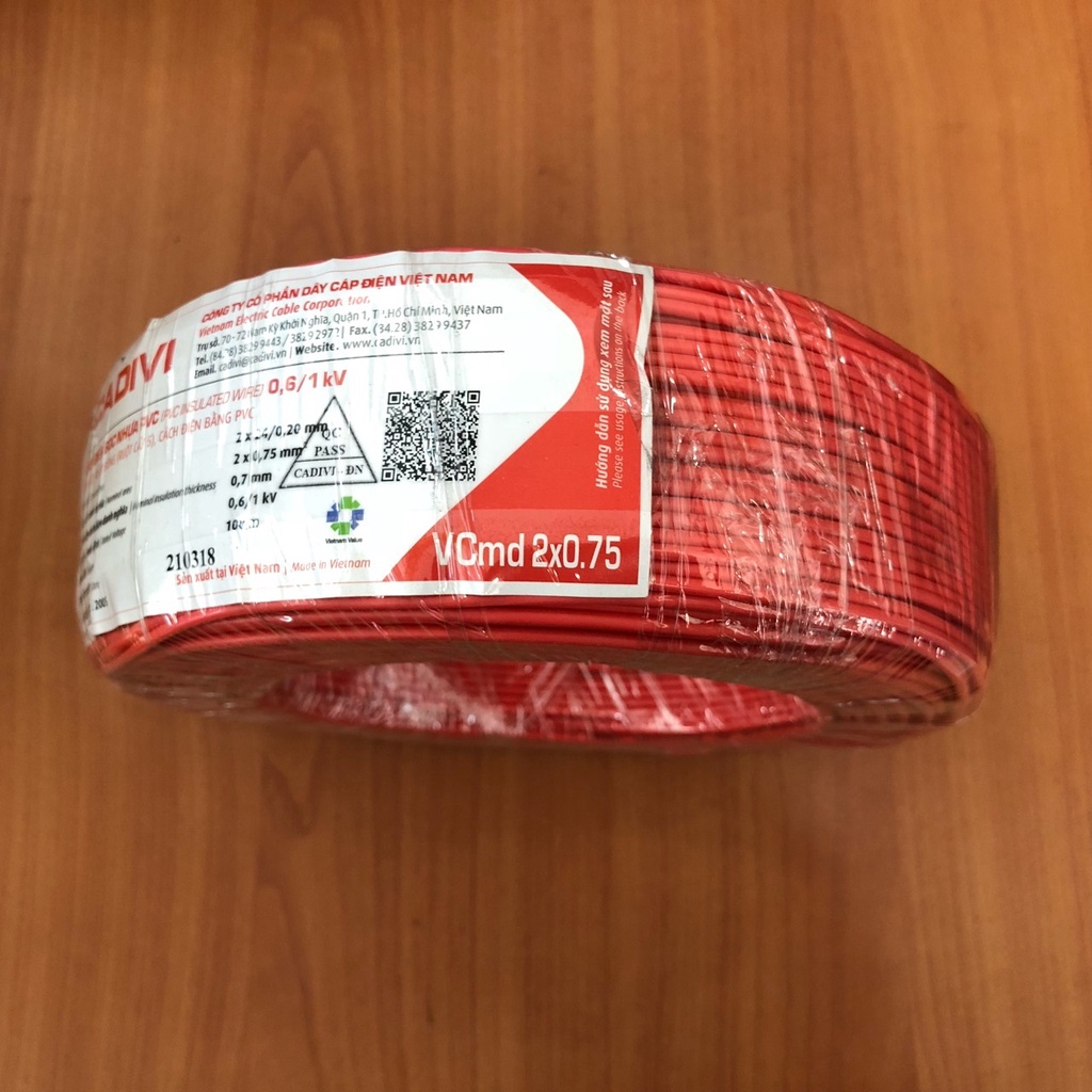 Dây điện đôi mềm Cadivi ,Bán lẻ theo Mét