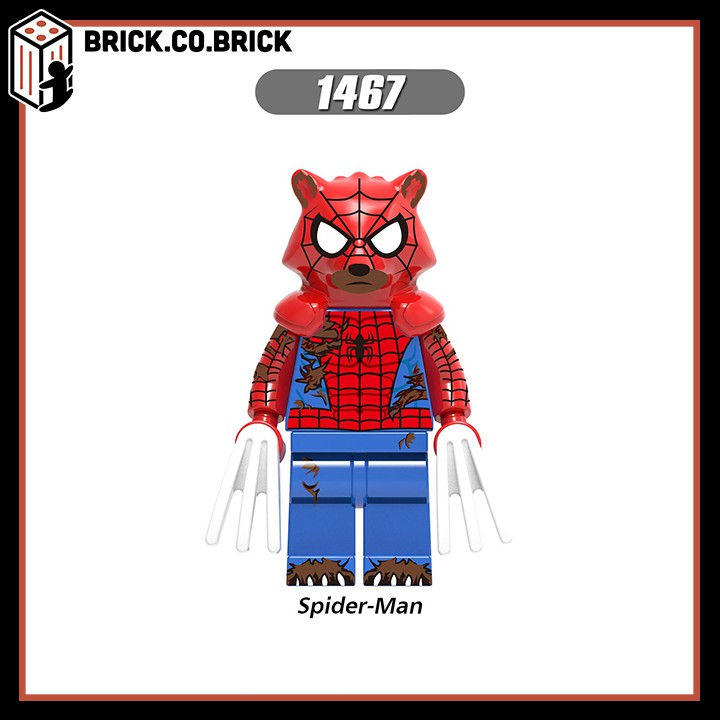 X0282 -  Đồ chơi lắp ráp minifigure và non lego siêu anh hùng Spider Man, Silk, Knull, Peter Parker trong vũ trụ Marvel