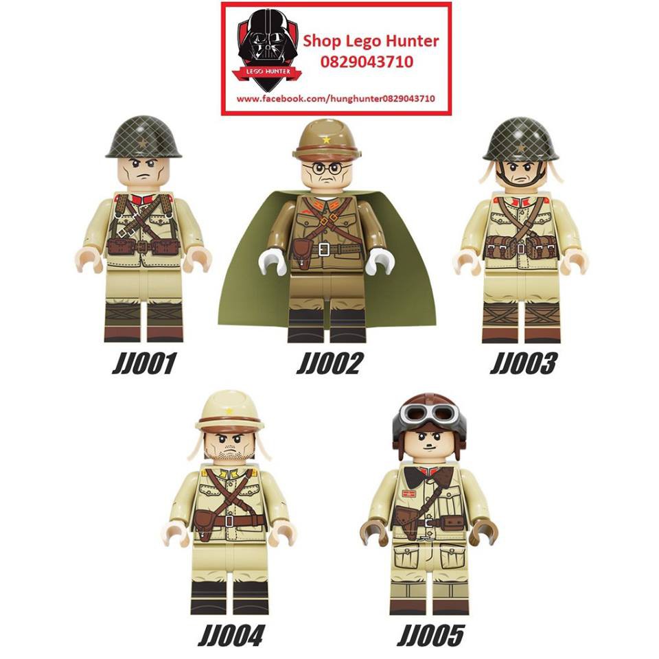 Lego Army WWII Lính phát xít Nhật ( bán lẻ ) JJ001 - JJ005