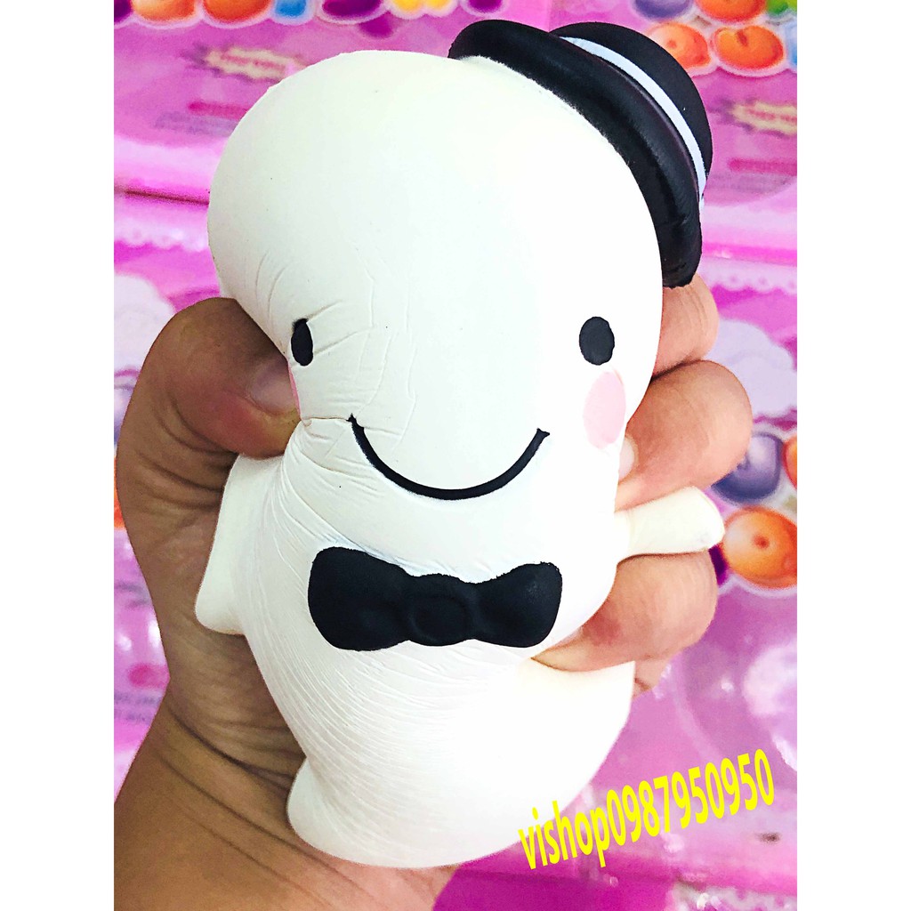 squishy combo 20 bé cho khách sỉ - squishy búp bê đeo nơ hồng