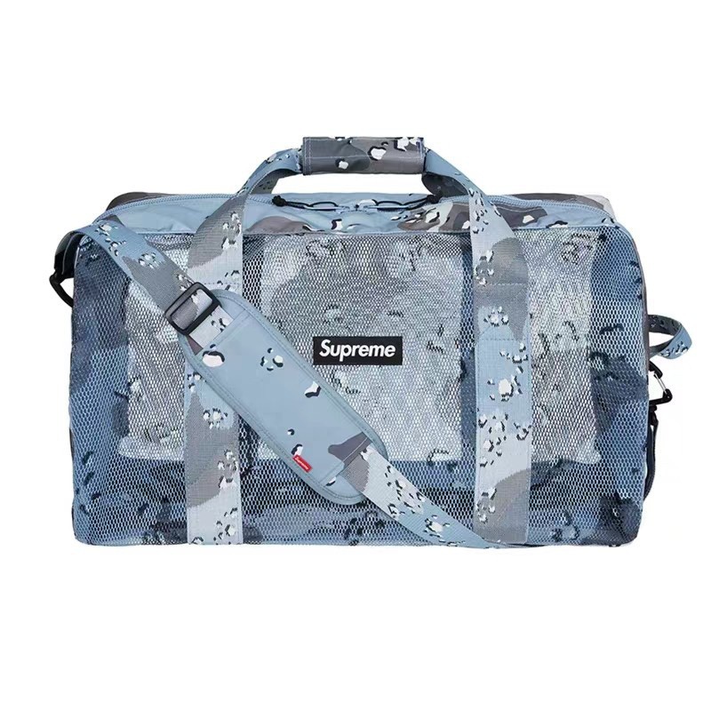 ✒❈✢Supreme 20SS 48th Duffle Bag Túi xách du lịch thủy triều dây đeo vai lưới