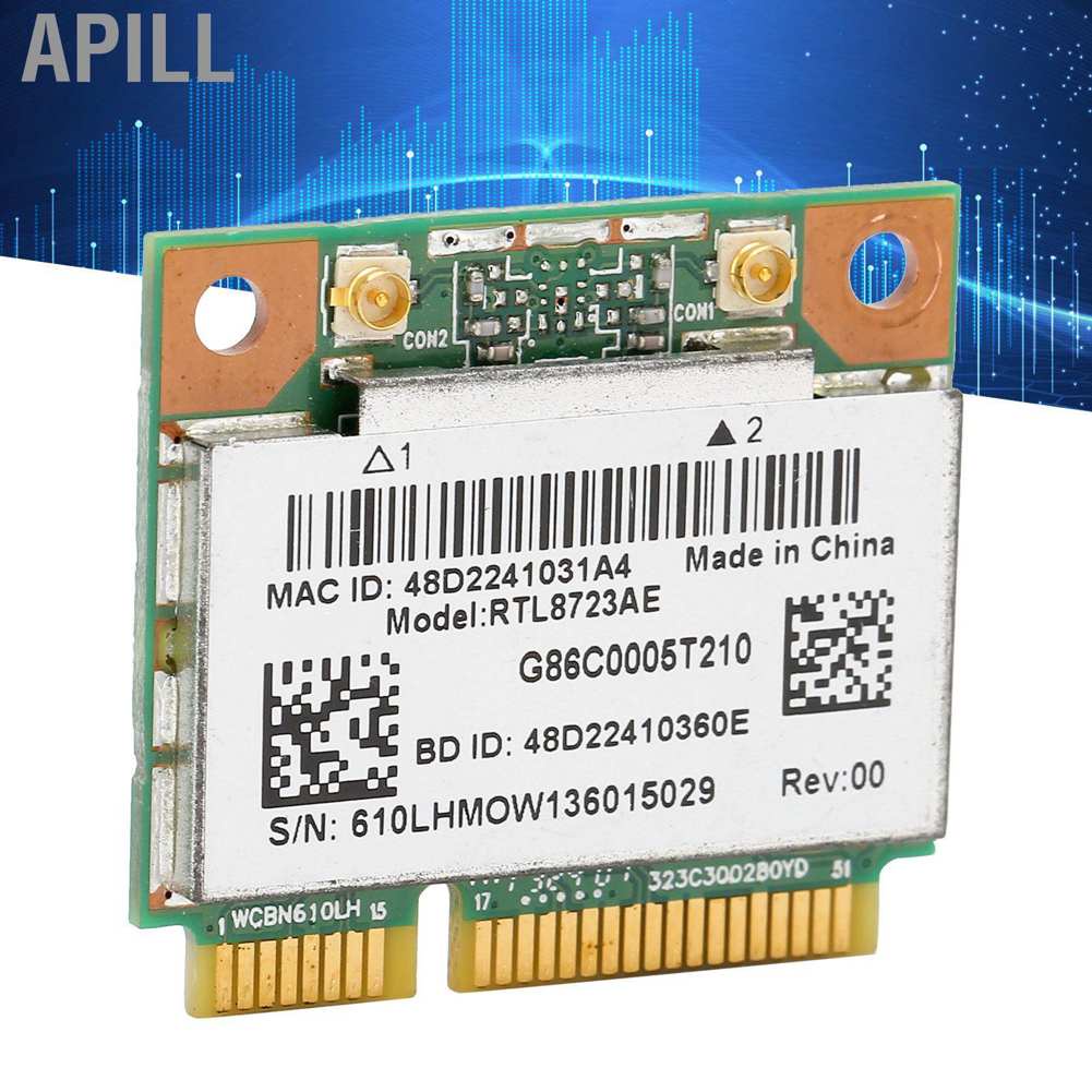 Thẻ Mạng Không Dây Apill Rtl8723Ae 300m + Bluetooth4.0 Half Mini Pci-E Wlan Wifi