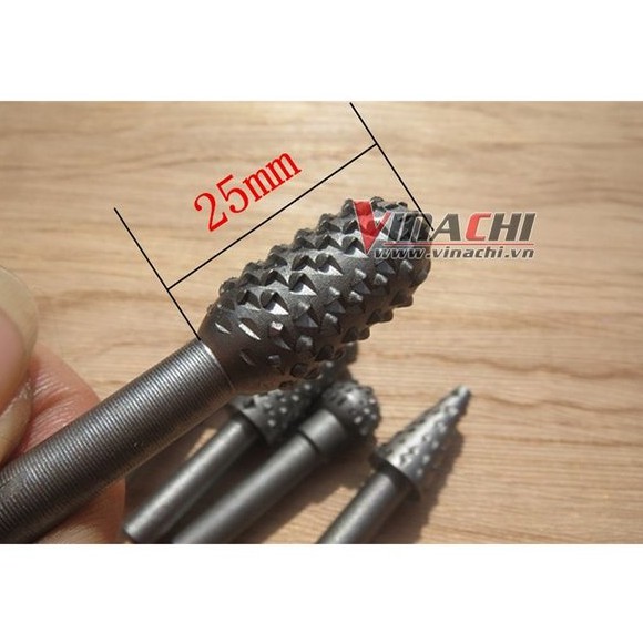 BỘ 5 MŨI CHÀ GỖ CỐT 6.35MM HÀNG CAO CẤP