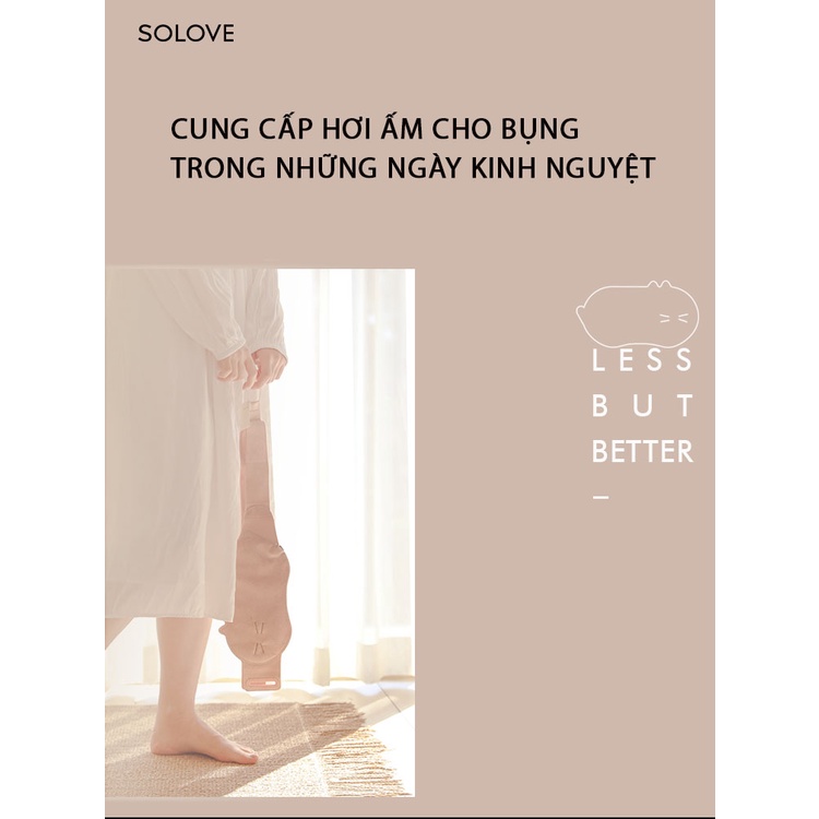 Đai Chườm Nóng Giảm Đau Bụng Kinh 3 Chế Độ SOLOVE R9 Sưởi Ấm Bằng Pin Nhỏ Gọn Tiện Lợi