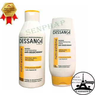 Cặp gội xả Dessange Pháp ❣️FreeShip❣️dầu gội phục hồi tóc khô sơ, chẻ ngọn, giảm gàu hiệu quả