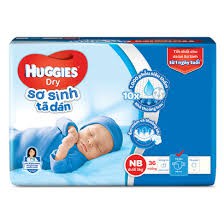 Tã dán sơ sinh huggies NB 36 miếng