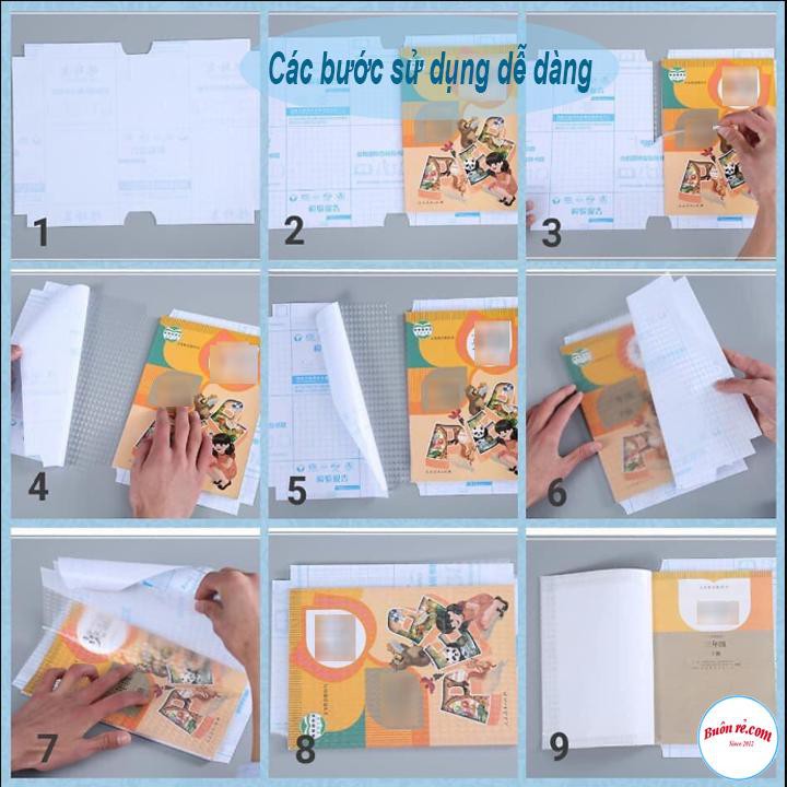 Set 10 Giấy Decal Bọc Bảo Vệ Sách Vở Chống Thấm Nước 00800