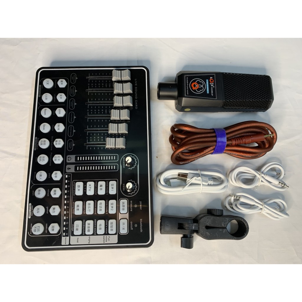 COMBO BỘ LIVE STREAM CARD H9 MIC AQTA ALC 280 BỘ SẢN PHẨM ĐƯỢC BẢO HÀNH 6 THANG