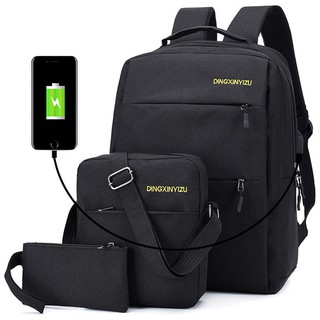 Balo tích hợp cổng sạc USB cho laptop - tặng túi đeo và túi phụ nhỏ - Oz114