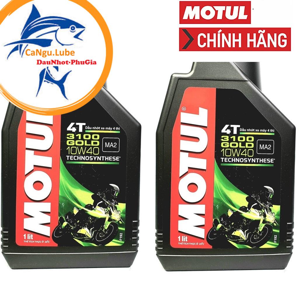 [TẶNG Phễu cổ dài]  Nhớt MOTUL 3100 GOLD 10W40 chai 1L, nhớt motul cho xe máy xe côn bao xài tặng phễu rót nhớt cổ dài