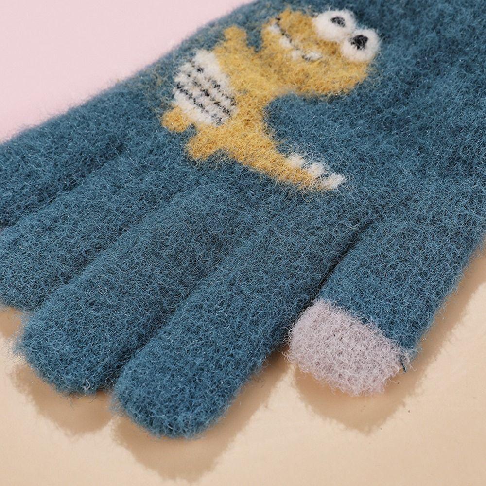 Găng Tay Khủng Long Bằng Lông Nhung Dày Dặn Dành Cho Trẻ Em