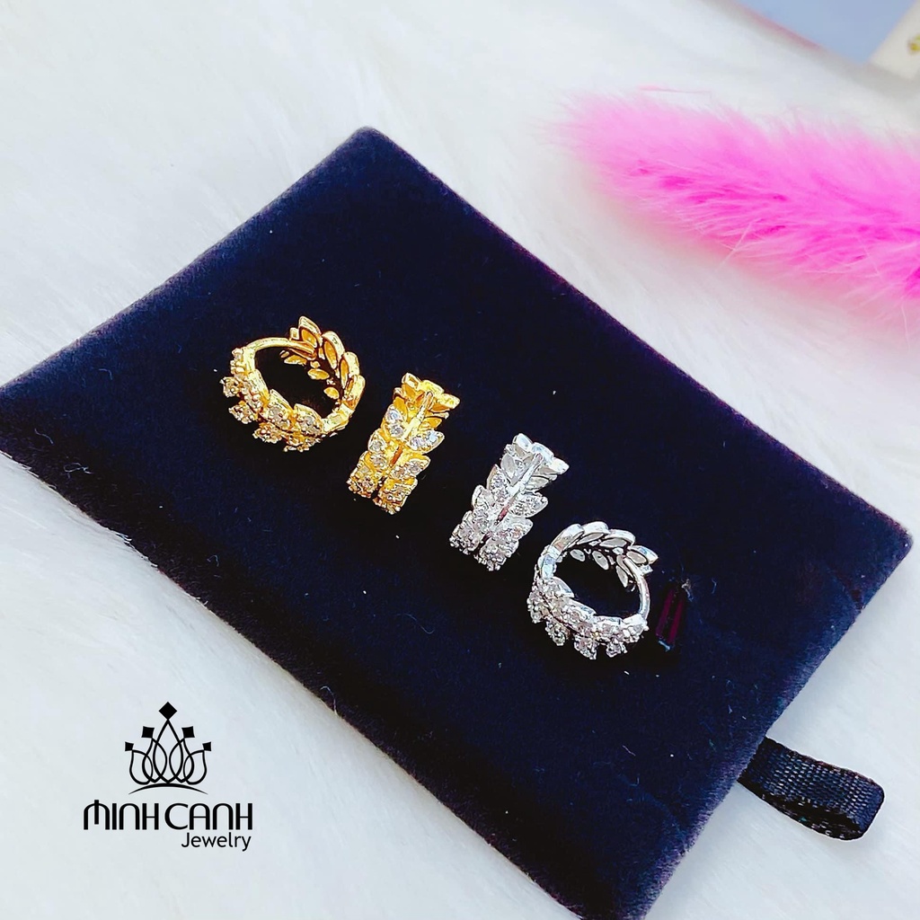 Bông Tai Bạc Cuộn Lá - Minh Canh Jewelry