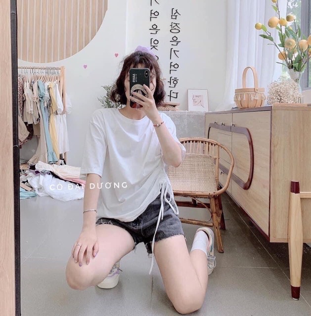 [Mã FAMAYWA giảm 10K đơn 50K] Áo phông dây rút sườn | BigBuy360 - bigbuy360.vn