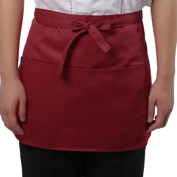 Tạp dề ngắn đồng phục màu đỏ