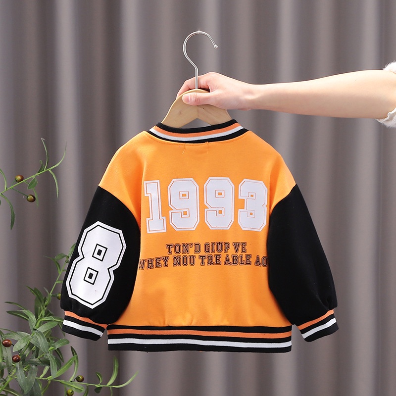 Áo Khoác Bóng Chày Thời Trang Xuân Thu Năng Động Cho Bé Trai