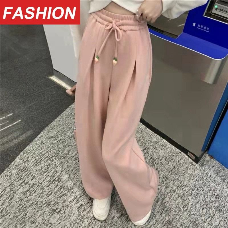 Quần Ống Rộng Lưng Cao Màu Hồng Thời Trang Mùa Hè