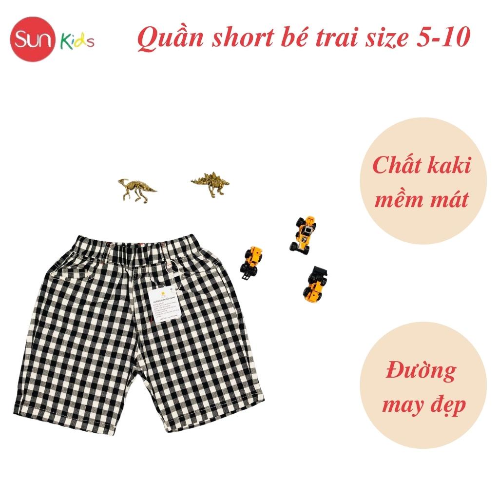 Quần short bé trai, quần sooc cho bé chất kaki mềm mát, màu tươi sáng, size 5-10 - SUNKIDS1