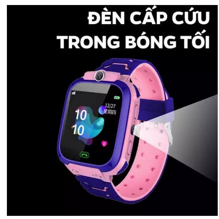 Đồng Hồ Thông Minh Q12 Định Vị LBS dành cho bé (có camera) 1.44 inch, chống nước IP67, cuộc goi SOS khẩn cấp