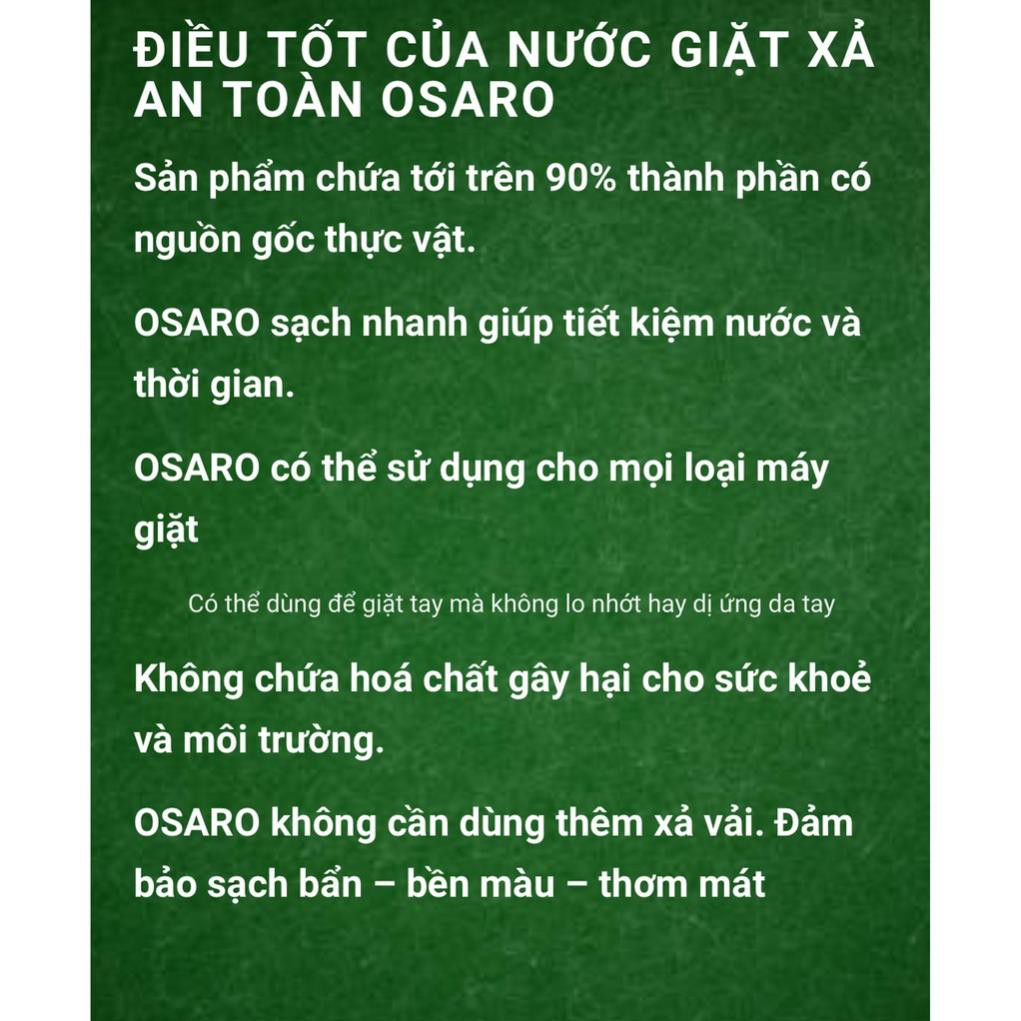 Nước giặt xả hữu cơ an toàn OSARO