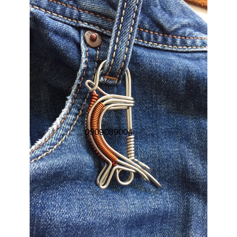 Móc Khóa Inox 304 Uốn Hình Chim Khách May Mắn