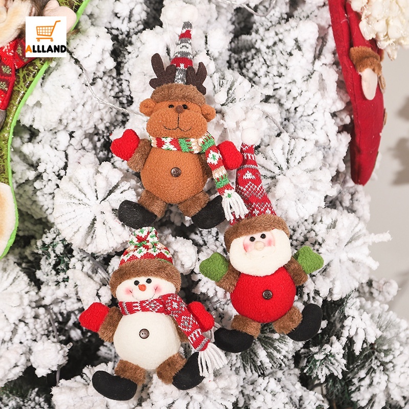 Búp bê trang trí cây thông Noel có đèn LED 3 kiểu dáng tùy chọn