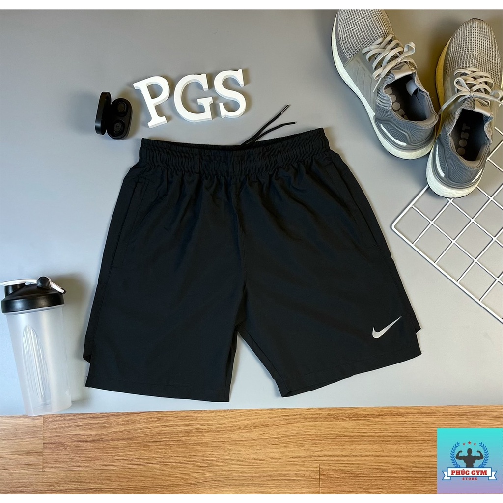Quần Đùi Thể Thao Gym Nam Vải Dù (Gió) Nhẹ Mát.