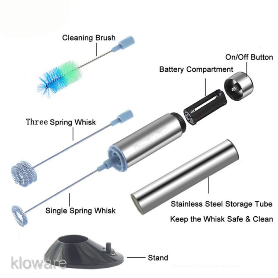 Máy đánh trứng tạo bọt sữa cầm tay bằng thép không gỉ