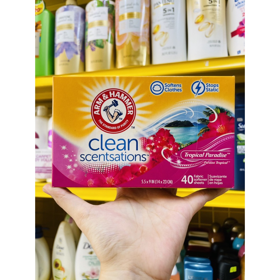 [HỘP 40 TỜ] Giấy Thơm ARM &amp; HAMMER Clean Scentsations - Hàng Nhập