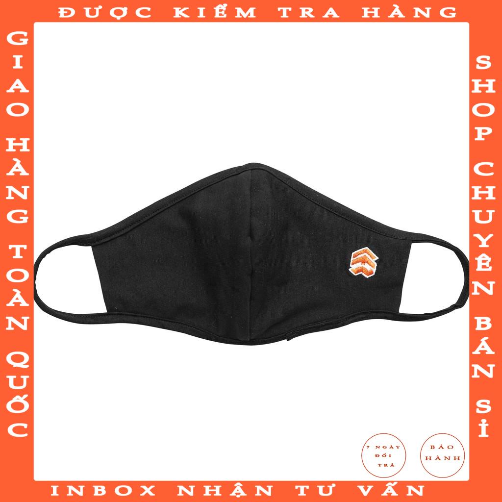 5THEWAY® 5TW/RTW REGULAR MASK™ in BLACK aka Khẩu Trang Đen Thêu Logo jhoangdong