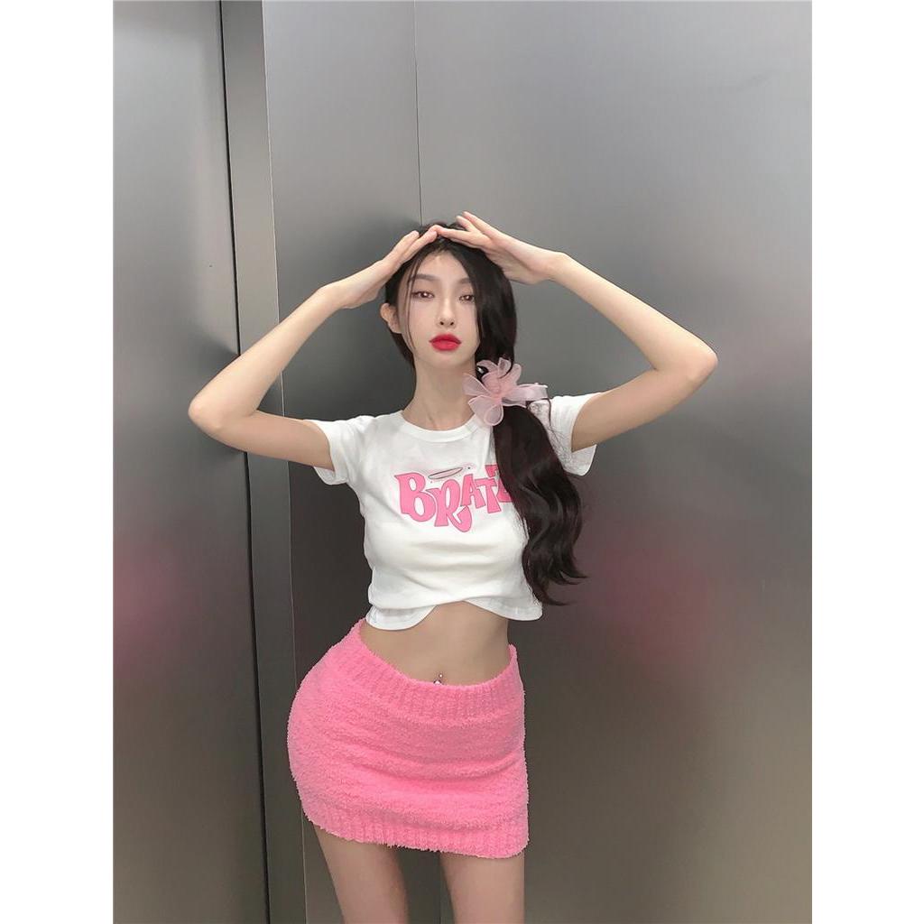 Áo Thun Dáng Ôm Cổ Tròn Ngắn Tay In Hình Thời Trang Cá Tính 61750