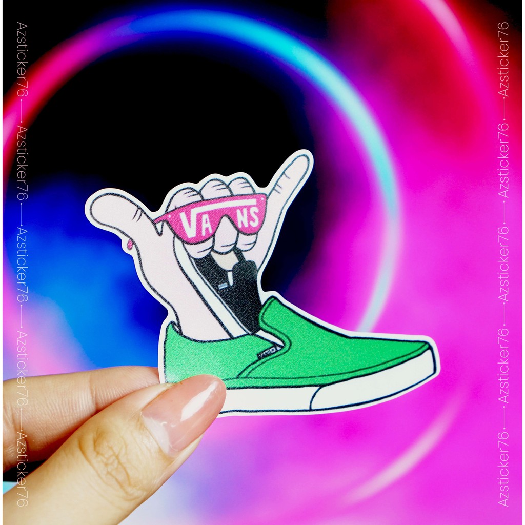Sticker Giày VANS | Hình Dán Sticker Dán Nón Bảo Hiểm Laptop Điện Thoại Vali Chống Thấm Nước Chống Phai Màu