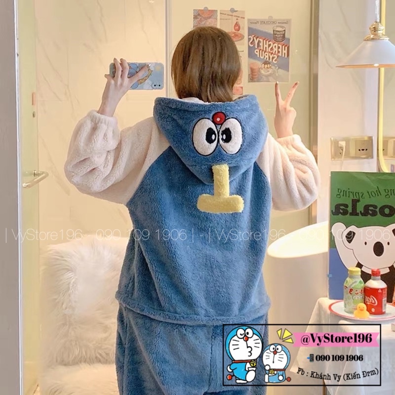 SET ĐỒ ĐÔREMON LÔNG GIỮ ẤM LÔNG SIÊU MỊN DỄ THƯƠNG