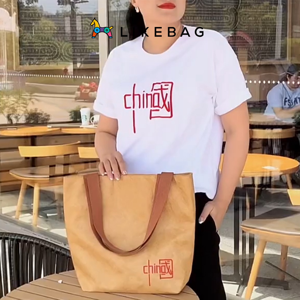 Túi xách nữ đeo chéo thời trang LIKEBAG Tote chất liệu Dupont lên form đẹp 218NPZ1001 - LIBAGI