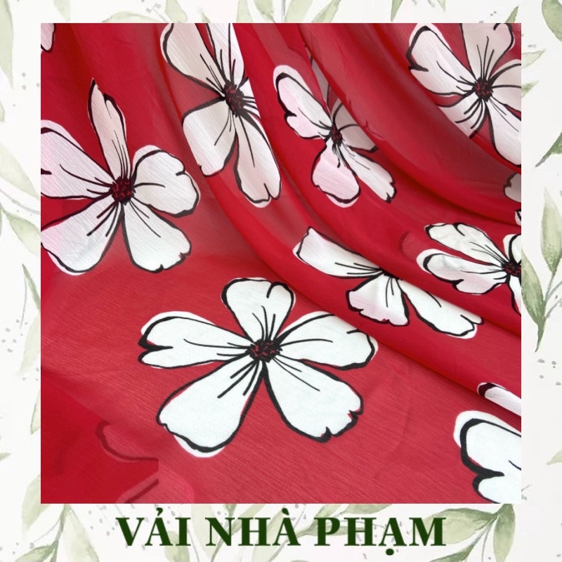 VOAN TƠ GÂN HÀN QUỐC HOA TO - Khổ vải 1.5M
