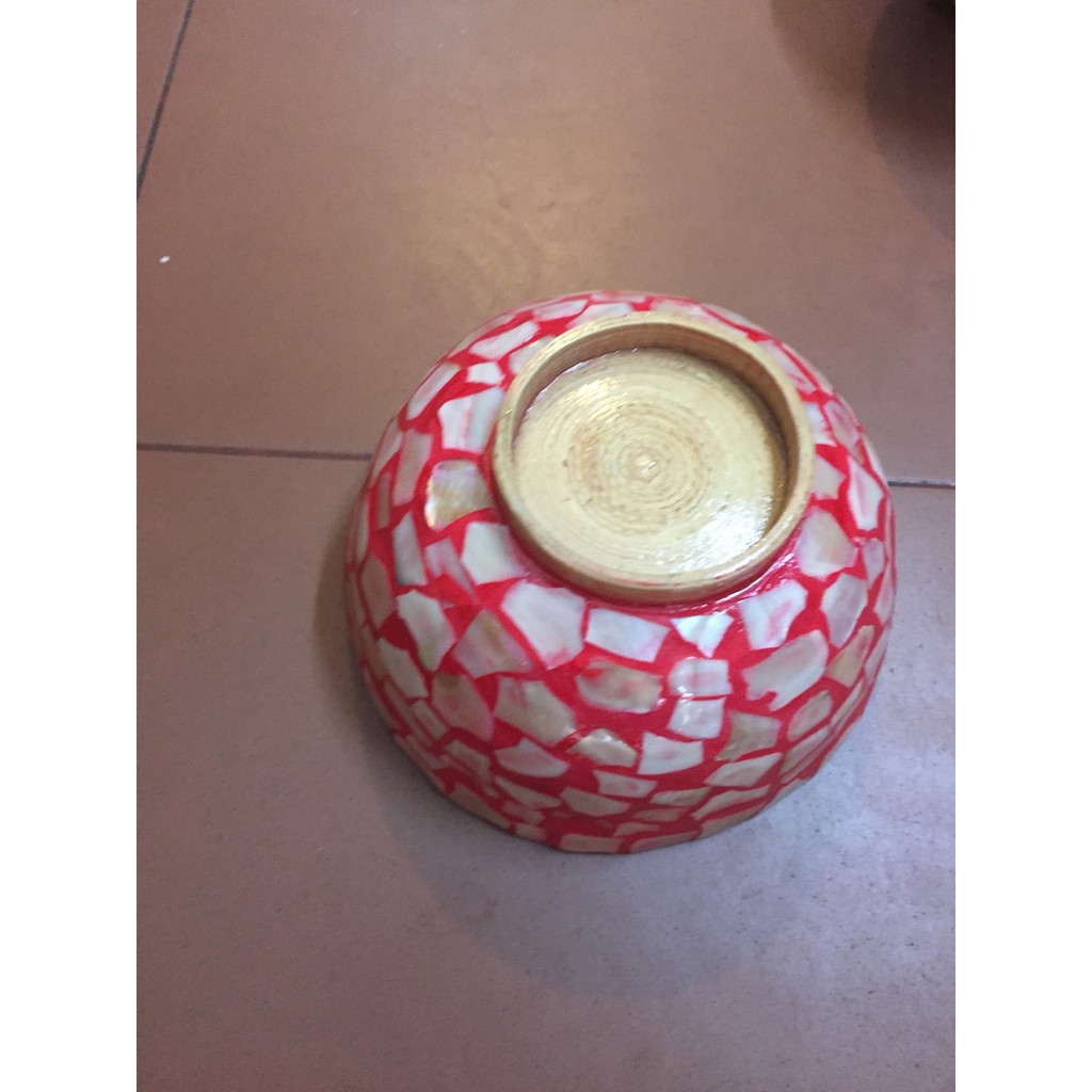 Bát tre ngâm tay làm nail khảm trai, khảm trứng