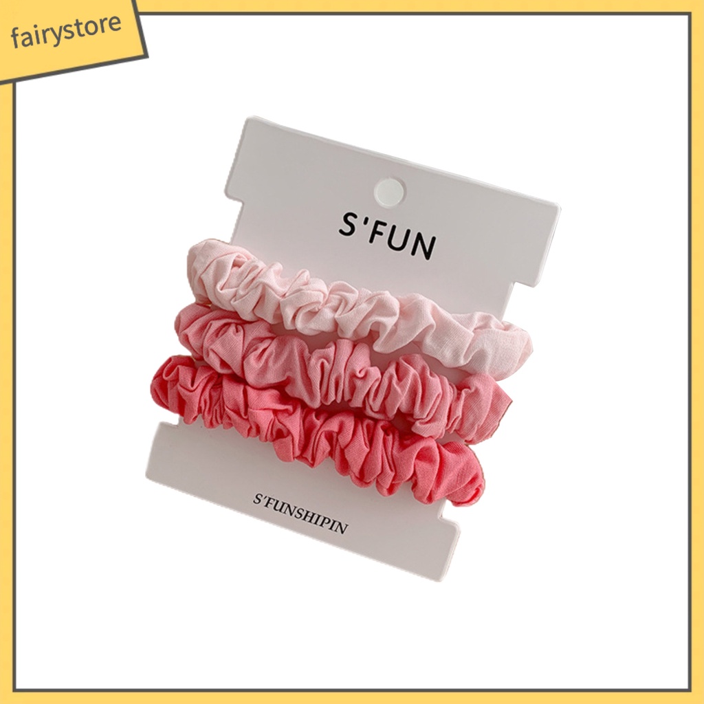 Set 3 Dây Cột Tóc Phối Màu Gradient Cá Tính Cho Nữ