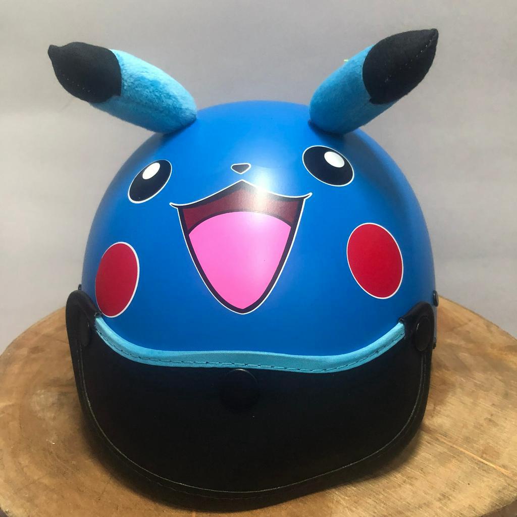 [Rẻ Số Zách] Mũ Bảo Hiểm hình Pikachu dễ thương Trẻ Em 3-10 Tuổi
