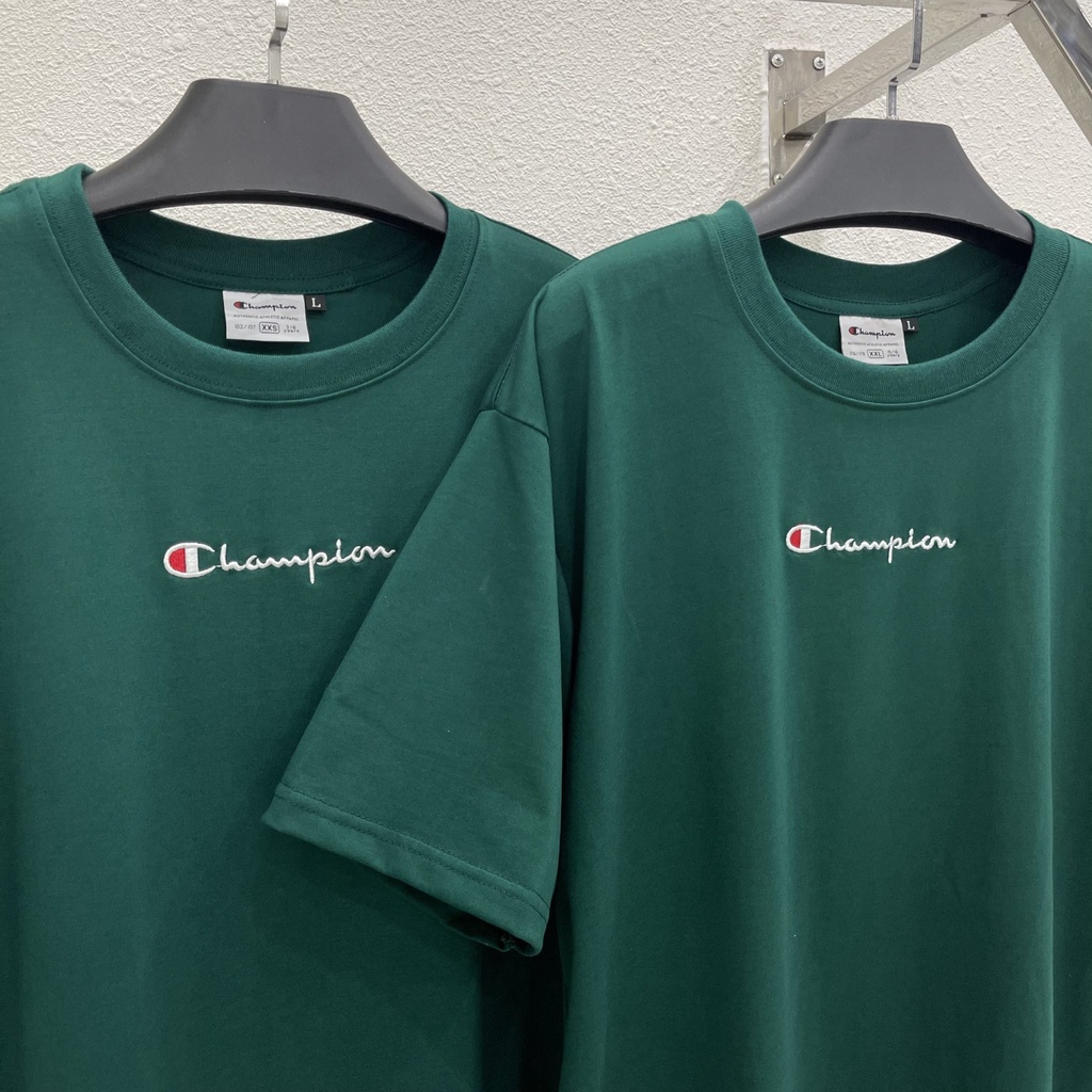 Áo thun Champion v4 Chữ thêu áo thun nam nữ champions thêu trước ngực TEE chất cotton cao cấp