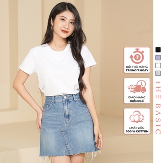 Áo thun nữ The Basic trơn cotton ngắn tay trẻ trung năng động